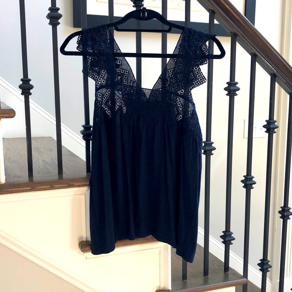 Loft Navy Blue Top